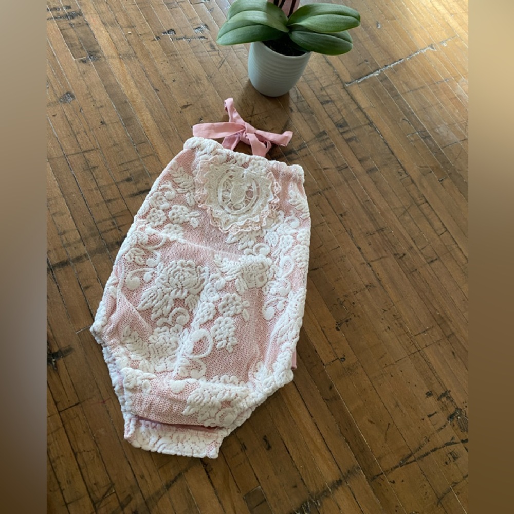 NWT- Dollcake all laced up romper size 0